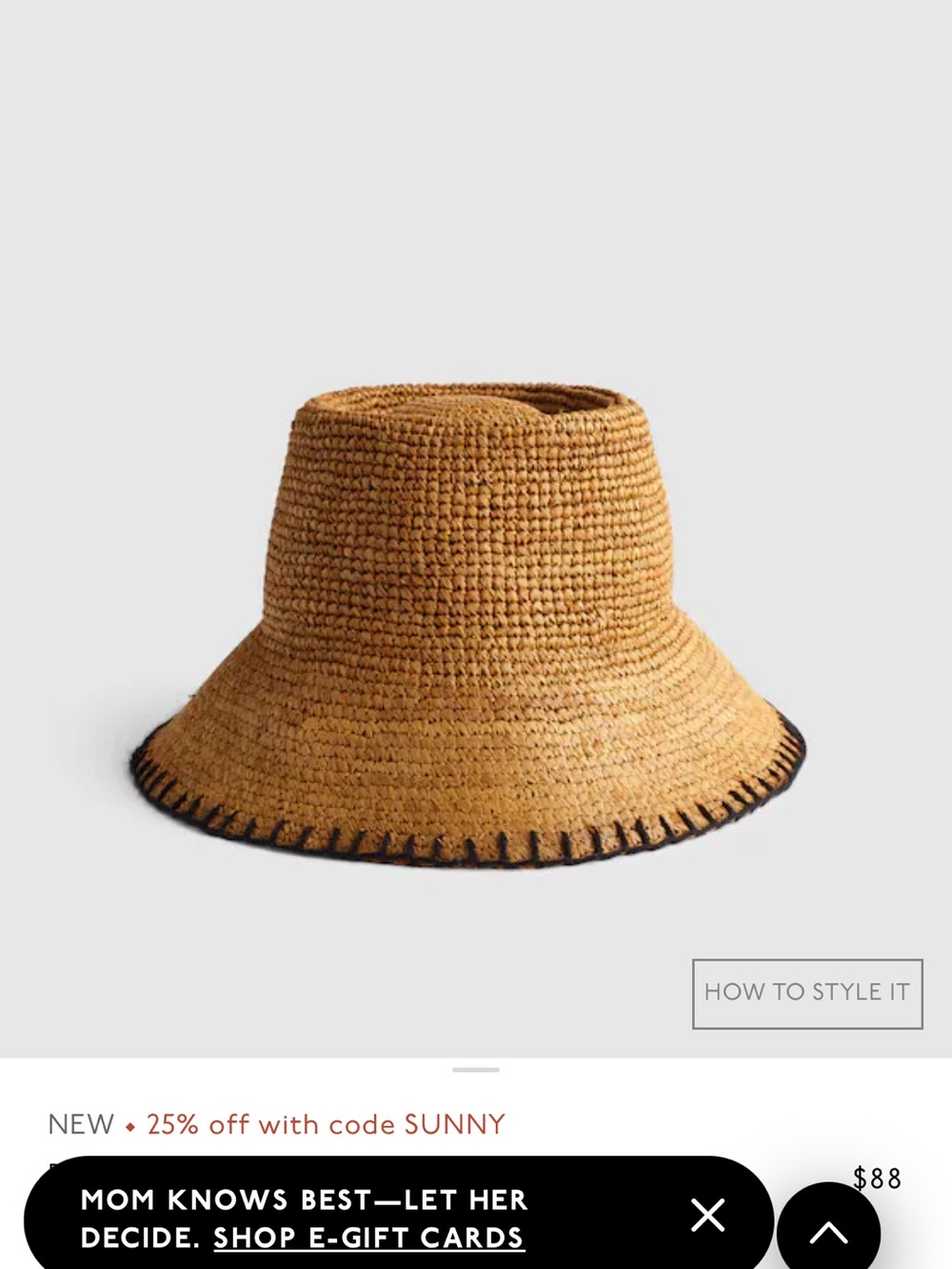 Madewell Straw Sun Hat Women’s